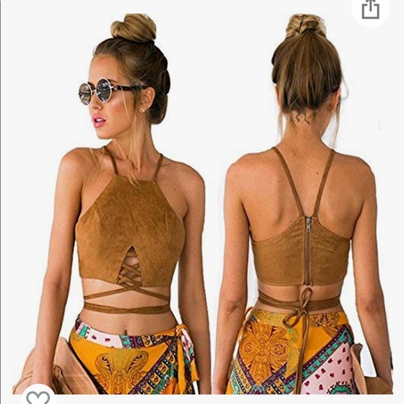 Boho cami top tie up (perfect for Coachella!!) - Picture 2 of 5